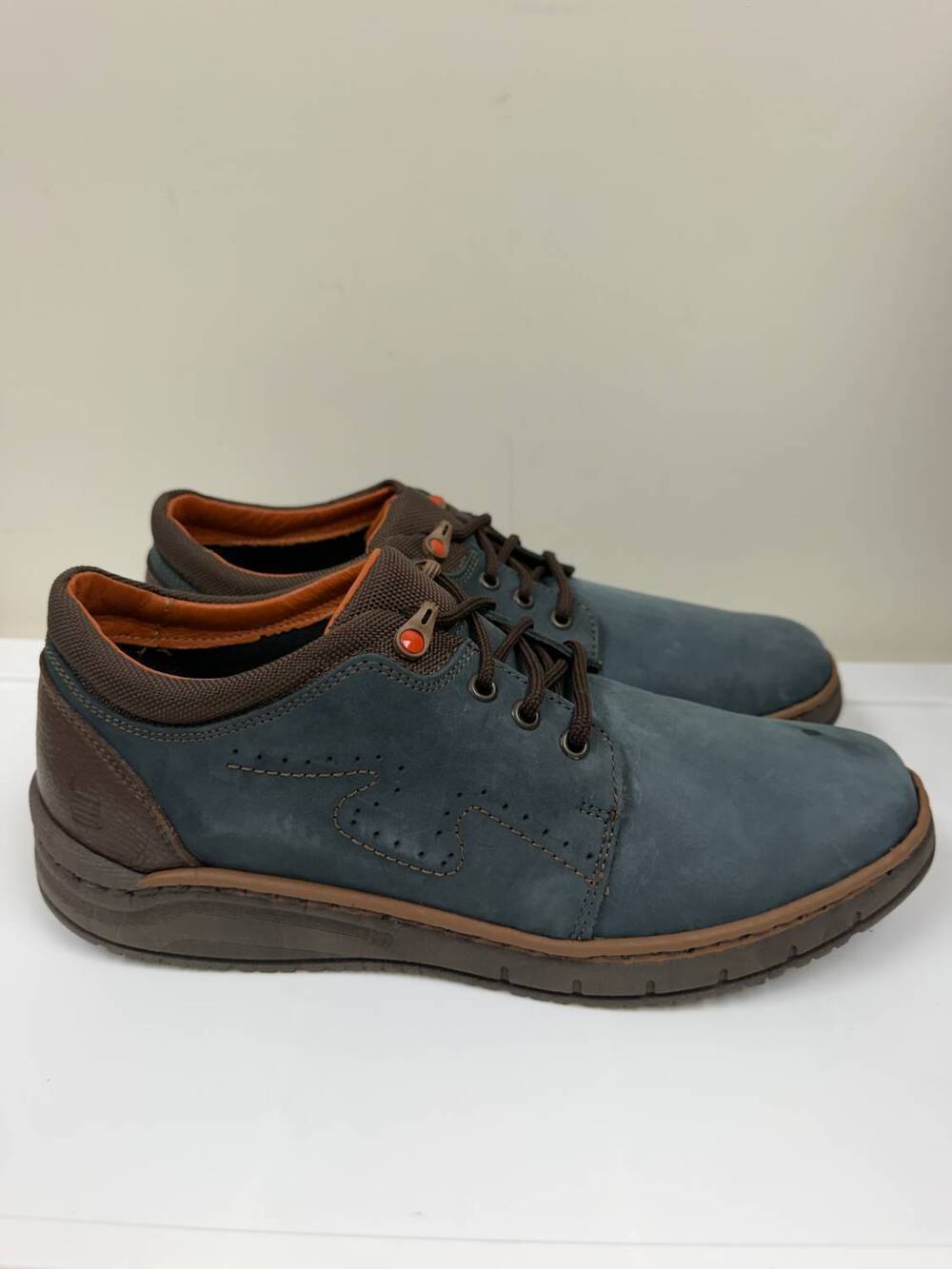 NEW LOBO SOLO men's 9318 oxford in blue nubuck